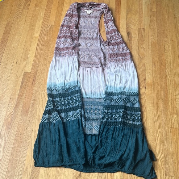 Sundance Jackets & Blazers - Sundance Earthy Toned Crochet Knit Vest